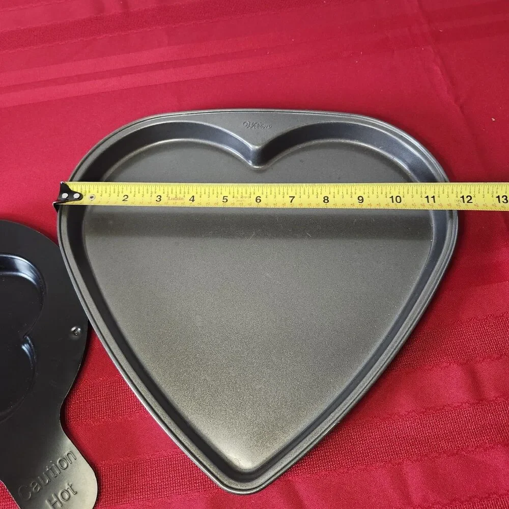 Vtg Wilton Heart Cake Pan & Mini Egg Pancake Pan Skillet Lot Nonstick Cooking